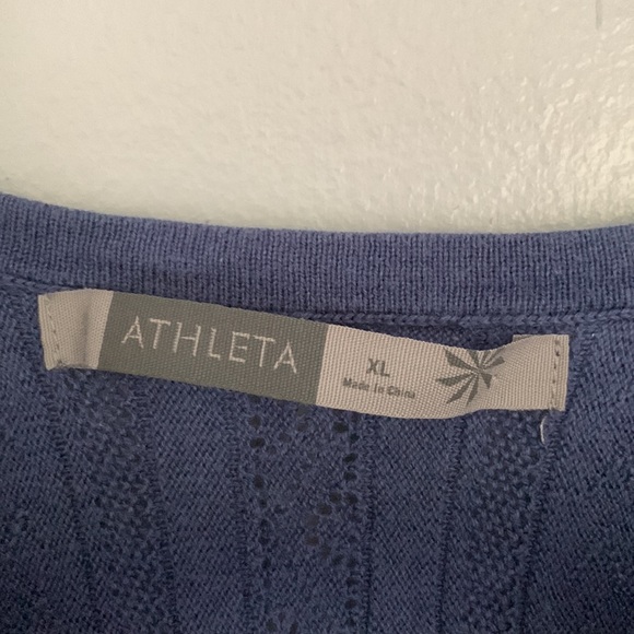 EUC Athleta Downtown Fine Knit Lined Cotton Cashmere Short Sleeve Sweater Dress - Picture 5 of 7